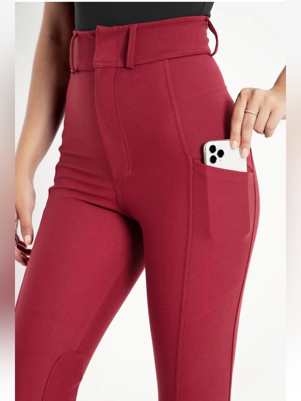 BlackMilk Equestrian Red Leggings Pants Size XS XSmall - Picture 4 of 13